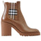 BURBERRY 8070710 Burberry Check Chelsea Boots DARK BIRCH BROWN BOOTS WOMENS UK 7