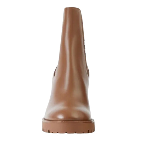 BURBERRY 8070710 Burberry Check Chelsea Boots DARK BIRCH BROWN BOOTS WOMENS UK 7