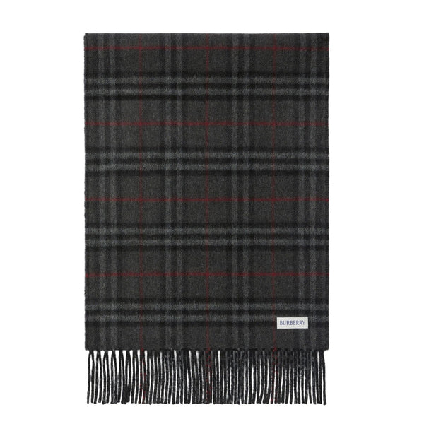 BURBERRY 8074675 Burberry checked reversible cashmere scarf CHARCOLE/BLACK SCARF MALE One Size