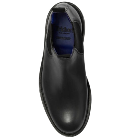 BURBERRY 8075783 Burberry x Trickers Leather Dee Low Chelsea Boots BLACK BOOT Womens UK 7