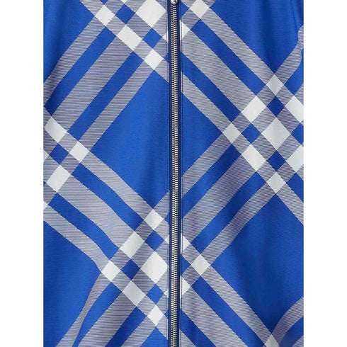BURBERRY 8077178 Burberry Check-Pattern Hooded Zip-Up Jacket KNIGHT IP CHECK (Blue) JACKET MALE XL