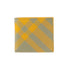 BURBERRY 8078358 Burberry Checked Bi-Fold Wallet desert sage green/sunflower yellow WALLET MALE One Size