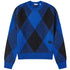 BURBERRY 8078750 Burberry Large Check Crew Knit KNIGHT IP PATTERN (BLUE/BLACK) SWEATSHIRT MALE M