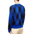 BURBERRY 8078750 Burberry Large Check Crew Knit KNIGHT IP PATTERN (BLUE/BLACK) SWEATSHIRT MALE M
