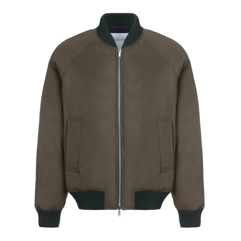 BURBERRY 8078899 Burberry Check reversible bomber jacket DEEP ROYAL IP CHECK (Green) JACKET MALE S
