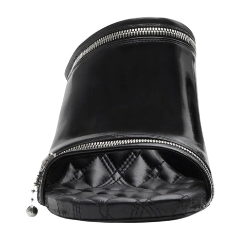 BURBERRY 8080259 Burberry Peep Heeled Mules BLACK PEEP SANDAL WOMENS UK 5