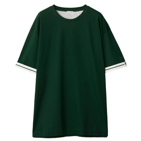 BURBERRY 8081301 Burberry EKD stripe-trim cotton T-shirt IVY (Dark Green) T-SHIRT MALE XL