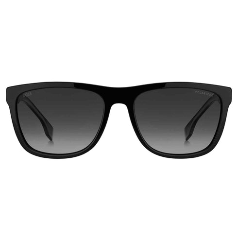 Hugo Boss Grey PZ Lensed Matte Black Framed Sunglasses BOSS 1439 00039