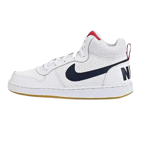 Nike 839977 107 107 White/Black/Red Trainer Nike Court Borough Mid (Gs) UK 3.5