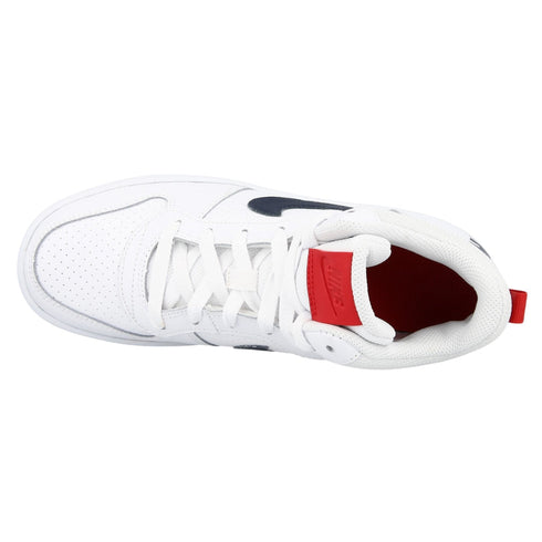 Nike 839977 107 107 White/Black/Red Trainer Nike Court Borough Mid (Gs) UK 3.5
