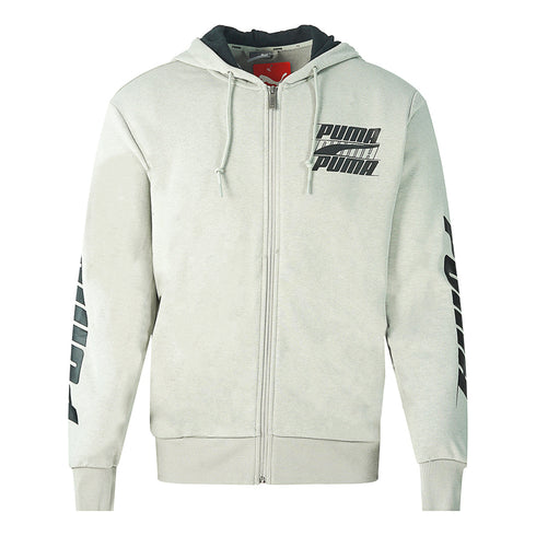 Puma Rebel Bold Zip Grey Hoodie - Nova Clothing