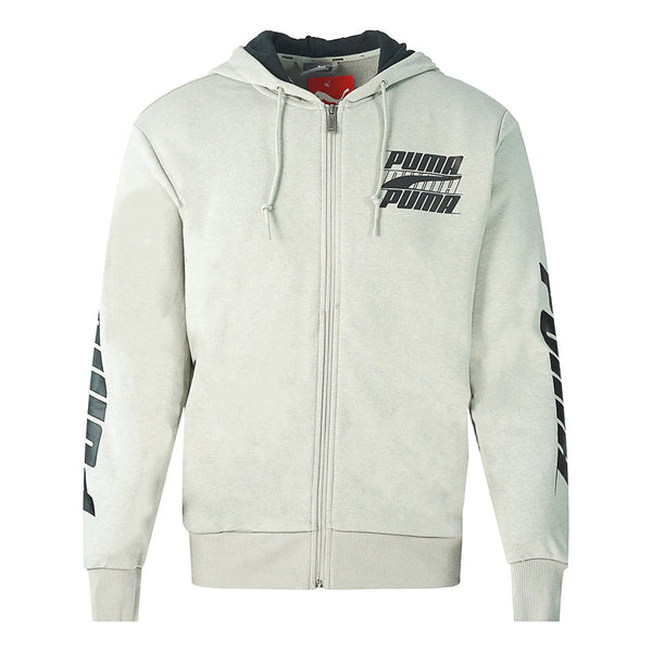 Puma Rebel Bold Zip Grey Hoodie - Nova Clothing