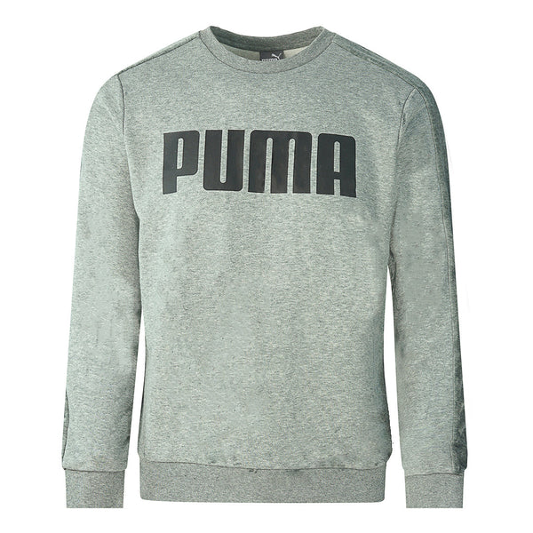 Puma Velvet Taped Logo Grey Sweatshirt - Nova Clothing