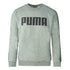 Puma Velvet Taped Logo Grey Sweatshirt - Nova Clothing