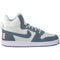 NIKE 844907 005 Nike Court Borough Mid Prem SILVER/BLUE TRAINER WOMENS UK 4