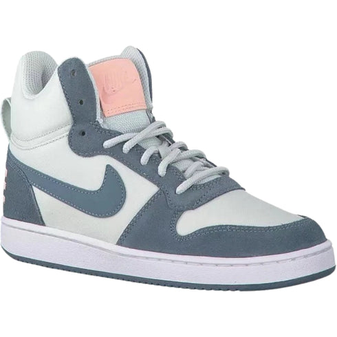 NIKE 844907 005 Nike Court Borough Mid Prem SILVER/BLUE TRAINER WOMENS UK 4