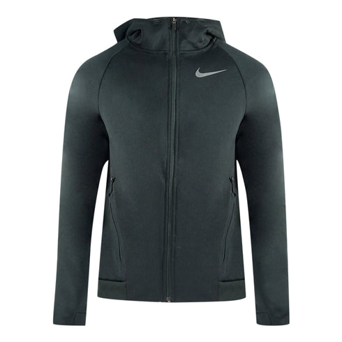Nike Swoosh Logo Black Zip Up Hoodie