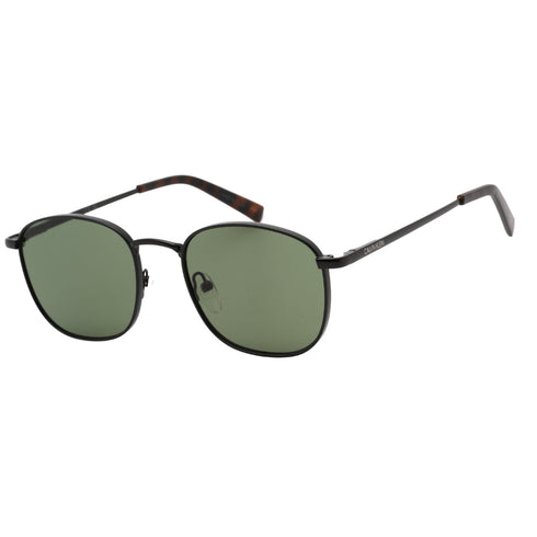 Calvin Klein Solid Green Lens Matte Black Sunglasses One Size