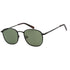 Calvin Klein Solid Green Lens Matte Black Sunglasses One Size