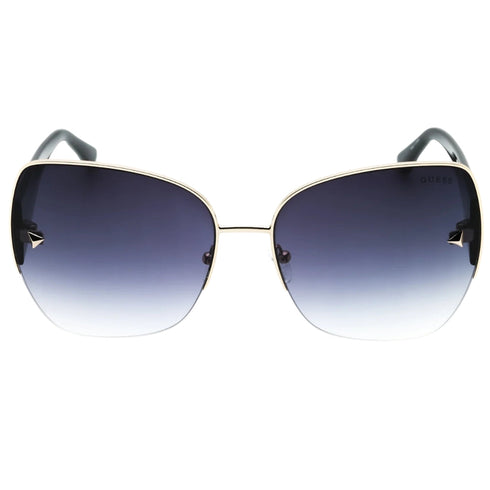 Guess Gold Detail Black Frame Smoke Gradient Lens Sunglasses GF6136 32B