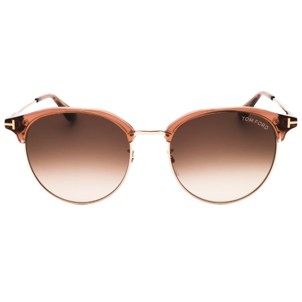 Tom Ford FT0889-K 45F shiny light brown / gradient brown Sunglasses Female One Size