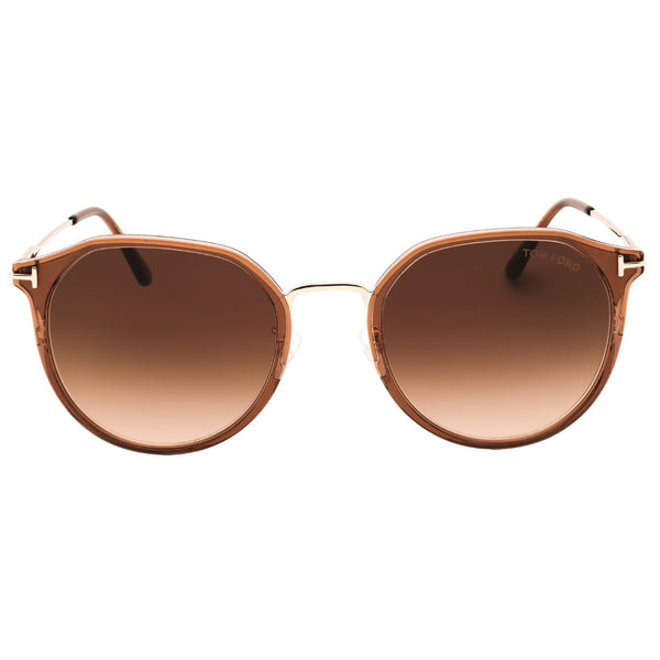 Tom Ford Ft0897-K 45F Shiny Light Brown / Gradient Brown Sunglasses One Size