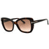 Tom Ford Ft1008 52F Dark Havana / Gradient Brown Sunglasses One Size