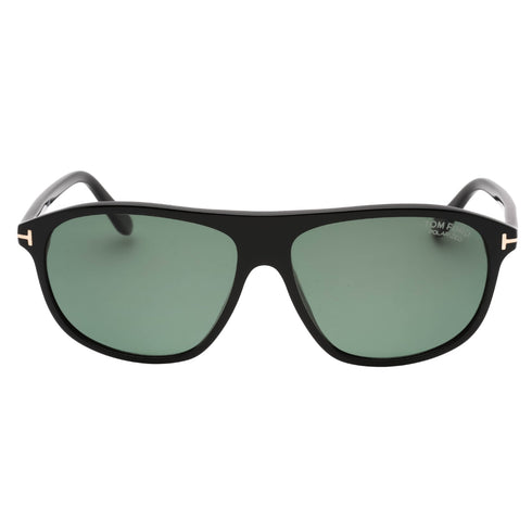 Tom Ford Ft1027 Prescott 01R Shiny Black Green Polarized Sunglasses Male 60X14X140