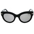 Tom Ford Smoke Mirror Lens Shiny Black Thick Framed Sunglasses One Size