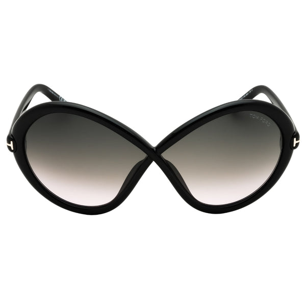 Tom Ford FT1070 01B shiny black /gradient smoke Sunglasses 68X05X125 One Size