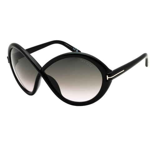 Tom Ford FT1070 01B shiny black /gradient smoke Sunglasses 68X05X125 One Size