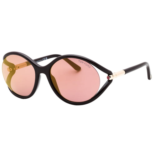 Tom Ford FT1090 48Z shiny dark brown / Rose Brown Sunglasses One Size