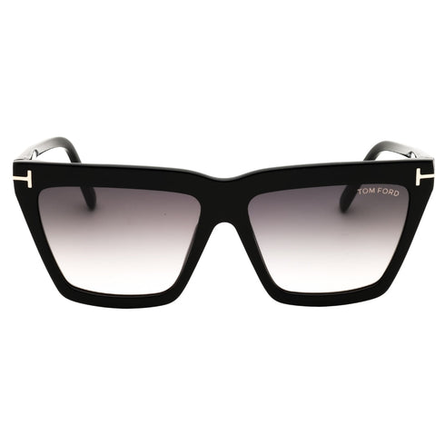 Tom Ford FT1110 01B shiny black / gradient smoke Sunglasses 56X14X140 One Size