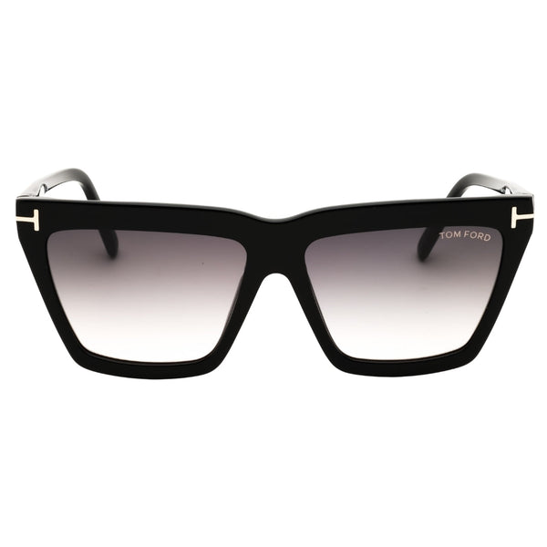 Tom Ford FT1110 01B shiny black / gradient smoke Sunglasses 56X14X140 One Size