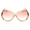 Tom Ford Ft1116 45T Shiny Light Brown / Gradient Bordeaux Sunglasses One Size