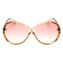 Tom Ford Ft1116 45T Shiny Light Brown / Gradient Bordeaux Sunglasses One Size