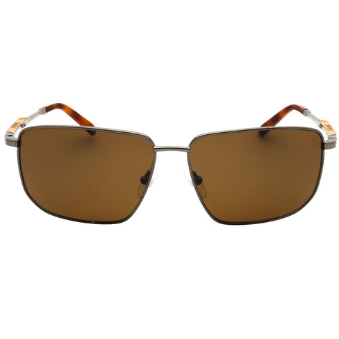 Timberland Tb00010 06H Shiny Dark Nickeltin / Brown Polarized Sunglasses 61X14X135 One Size