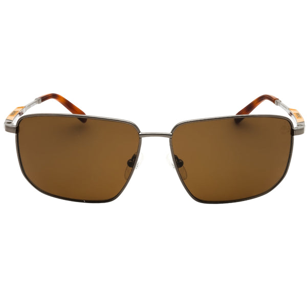 Timberland Tb00010 06H Shiny Dark Nickeltin / Brown Polarized Sunglasses 61X14X135 One Size
