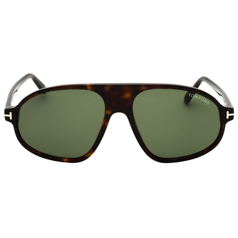 Tom Ford FT1178 52N dark havana / green Sunglasses 58X16X145 One Size