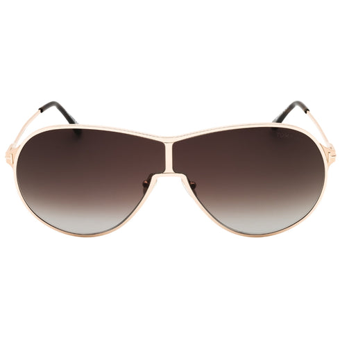 Tom Ford FT1174 Gaia 28K shiny rose gold / gradient roviex Sunglasses Female 71X2X140 One Size
