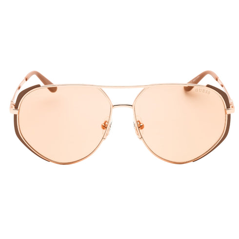 Guess GU00219 58E Matte Beige / Polished Rose Gold Sunglasses Female 59X13X140 One Size