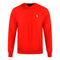 Aquascutum Check A Logo Red V Neck Jumper