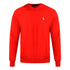 Aquascutum Check A Logo Red V Neck Jumper