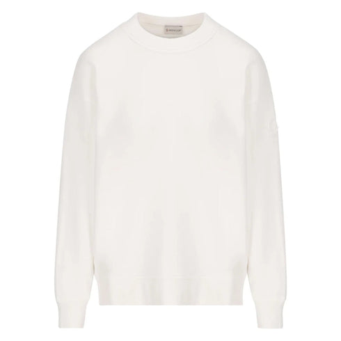 Moncler Detailed Logo On Back White Sweatshirt 8G00031809KX 034