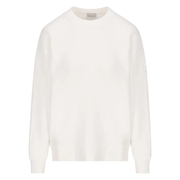 Moncler Detailed Logo On Back White Sweatshirt 8G00031809KX 034