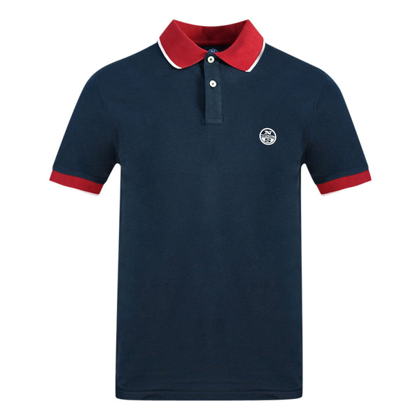 North Sails Colour Block Navy Blue Polo Shirt 9024100800