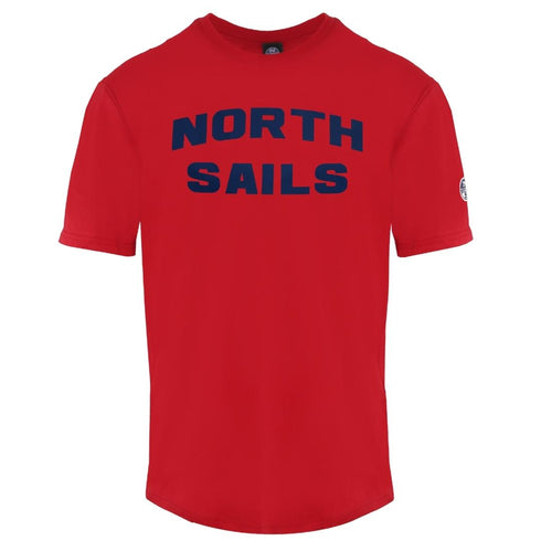 North Sails Block Brand Logo Red T Shirt