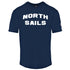 North Sails Block Brand Logo Navy Blue T Shirt