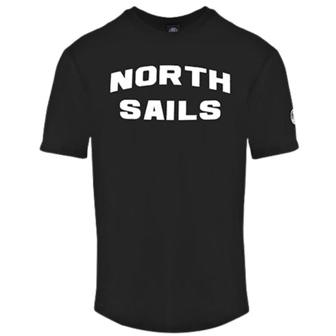 North Sails Block Brand Logo Black T Shirt