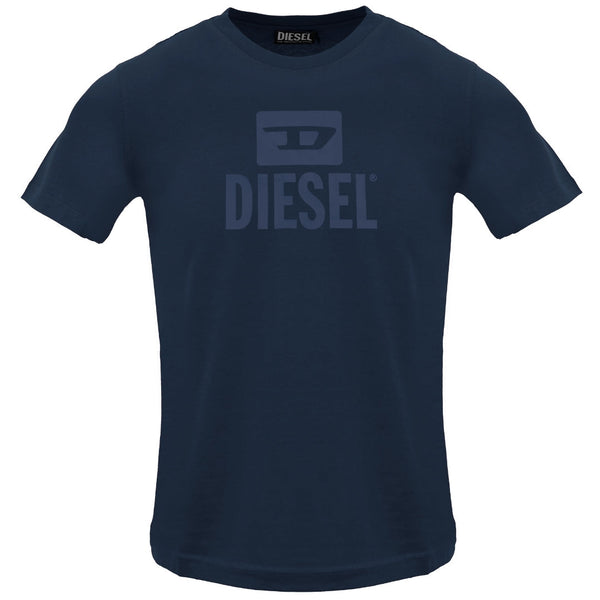 Diesel T Diego Tone On Tone Total Eclipse T Shirt 81E Navy Blue - Style Centre Wholesale